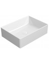 Bordmonteret håndvask i keramik 50 x 37 cm - Blank hvid