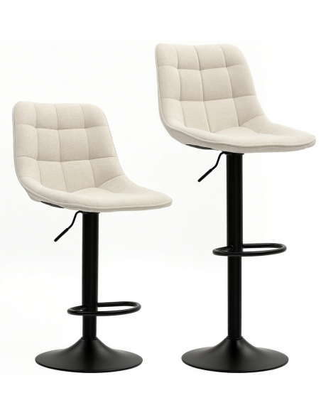 barstol stof beige billig moderne design køkken ryg ryglæn