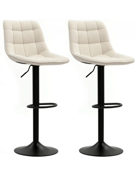 barstol stof beige billig moderne design køkken ryg ryglæn
