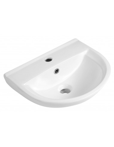 keramik hvid håndvask vask vægmonteret væghængt væg små lille badeværelse