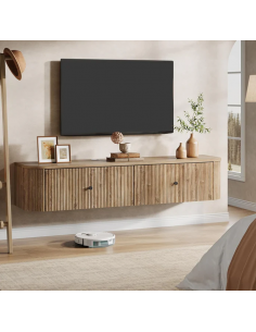 tvbord med opbevaring træ eg opbevaring stuemøbler væg væghængt
