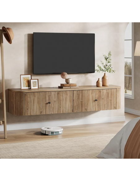 tvbord med opbevaring træ eg opbevaring stuemøbler væg væghængt