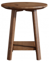 Rundt sidebord i fyrretræ H60 x Ø50 cm - Brun
