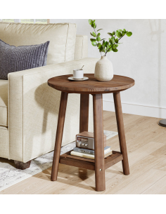 sofabord træ moderne design indretning opbevaring rundt sidebord 2