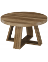 Rundt sofabord i MDF og møbelplade H46 x Ø80 cm - Brun