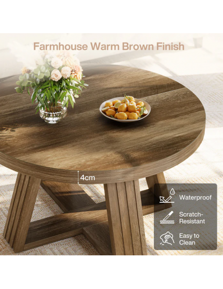 sofabord træ moderne design indretning opbevaring hylde rundt