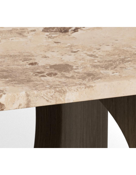 sofabord eg træ egetræ marmor beige firkantet design