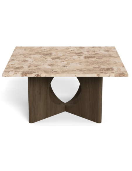 sofabord eg træ egetræ marmor beige firkantet design