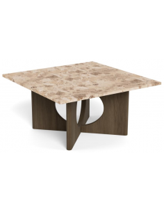 sofabord eg træ egetræ marmor beige firkantet design