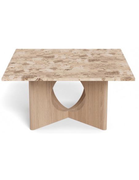 sofabord eg træ egetræ marmor beige firkantet design