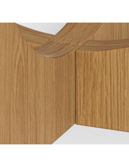 sofabord eg træ egetræ marmor beige design rundt