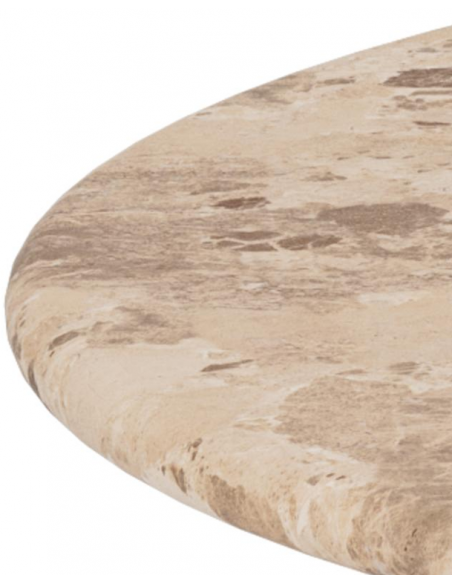 sofabord eg træ egetræ marmor beige design rundt