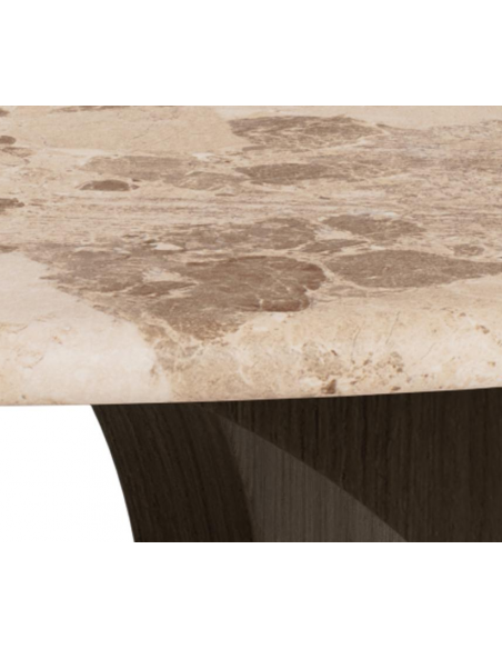 sofabord eg træ egetræ marmor beige design rundt