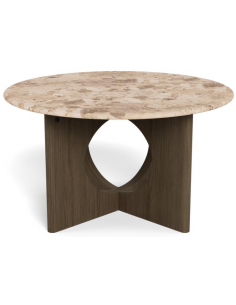 sofabord eg træ egetræ marmor beige design rundt 2