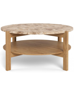 sofabord eg træ egetræ marmor beige design rundt 2