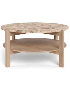sofabord eg træ egetræ marmor beige design rundt 2