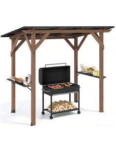 grill pergola træ pavillon havepavillon pavillion terrasseoverdækning terrasse overdækning 2