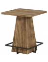 Barbord i MDF og metal H95 x B80 x D80 cm - Sort/Naturbrun