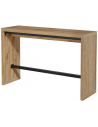 Barbord i metal og møbelplade H95 x B140 x D39,5 cm - Sort/Naturbrun