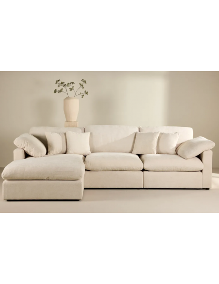 chaiselongsofa chaiselong sofa moderne design stof beige