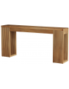 Konsolbord i gummitræ 160 x 30 cm - Naturbrun