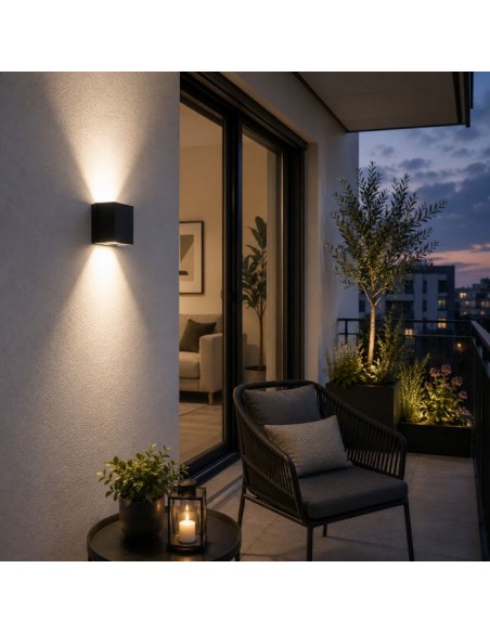sort udendørs væglampe led udendørslamper havelamper belysning udendørsbelysning