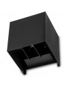Udendørs UP/DOWN væglampe i aluminium H10 cm 4000K 2 x 3W LED - Mat sort