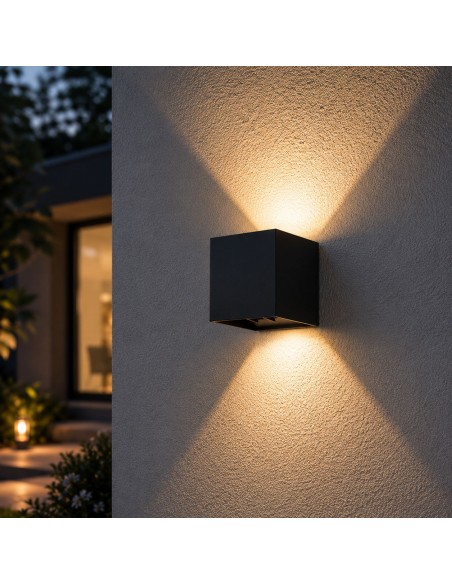 sort udendørs væglampe led udendørslamper havelamper belysning udendørsbelysning
