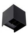 Udendørs UP/DOWN væglampe i aluminium H10 cm 1 x G9 - Mat sort