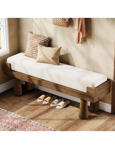 bænk entre garderobe soveværelse moderne design skobænk træ
