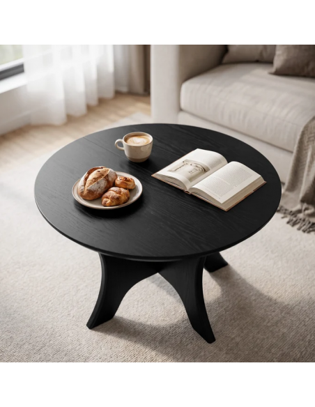 sofabord træ moderne design indretning opbevaring hylde rundt