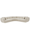 GIANELLE Hjørnesofa i bouclé polyester 310 x 310 cm - Meleret natur