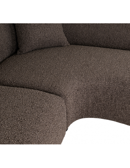 sofa chaiselong chaiselongsofa boucle brun stof moderne design