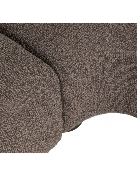 sofa chaiselong chaiselongsofa boucle brun stof moderne design