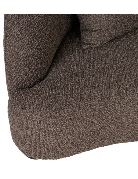 sofa chaiselong chaiselongsofa boucle brun stof moderne design