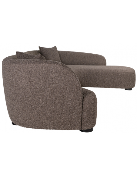 sofa chaiselong chaiselongsofa boucle brun stof moderne design