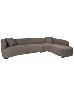 sofa chaiselong chaiselongsofa boucle brun stof moderne design
