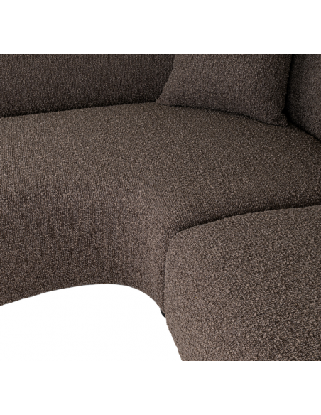 sofa chaiselong chaiselongsofa boucle brun stof moderne design