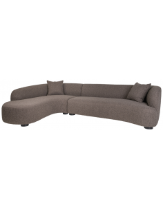 sofa chaiselong chaiselongsofa boucle brun stof moderne design