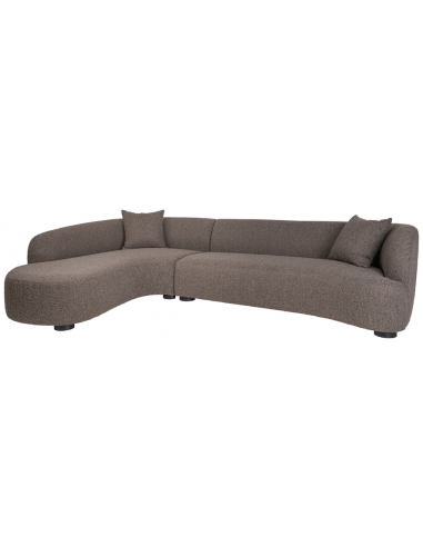 sofa chaiselong chaiselongsofa boucle brun stof moderne design