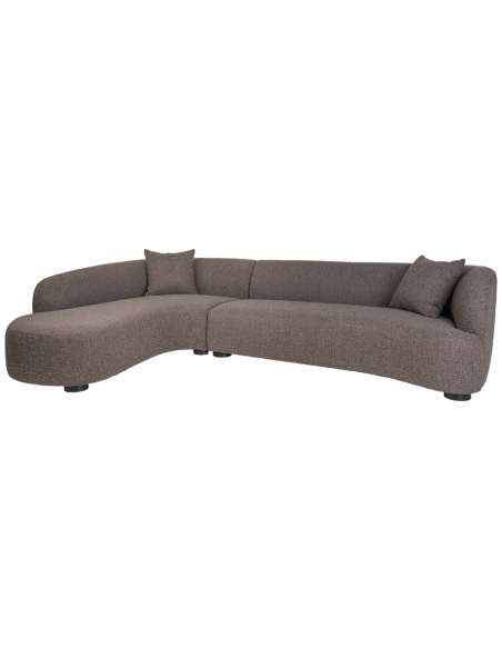 sofa chaiselong chaiselongsofa boucle brun stof moderne design