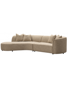 sofa chaiselong chaiselongsofa boucle sand beige stof moderne design