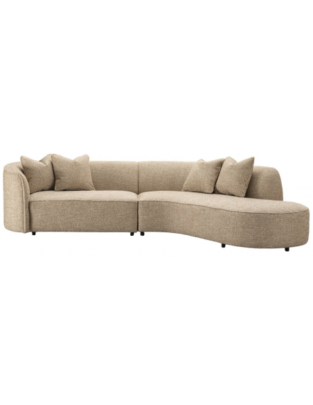 sofa chaiselong chaiselongsofa boucle sand beige stof moderne design