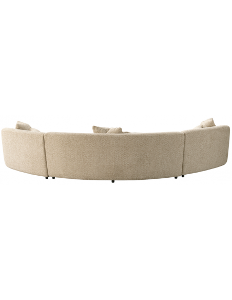 sofa stof moderne design natur beige stor bred flyder luksus hjørnesofa