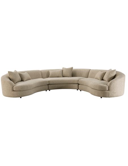 sofa stof moderne design natur beige stor bred flyder luksus hjørnesofa