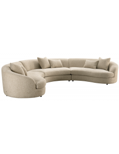sofa stof moderne design natur beige stor bred flyder luksus hjørnesofa