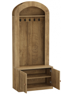 Garderobe skoskab træ billigt entre eg natur