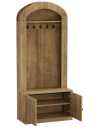 Garderobe i møbelplade H180 x B79 x D35 cm - Naturbrun
