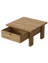 Sofabord med skuffe i MDF H45 x B80 x D80 cm - Naturbrun