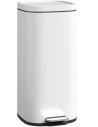 Affaldsspand i metal og kunststof 30 liter H59,5 x B29 x D36 cm - Cremehvid